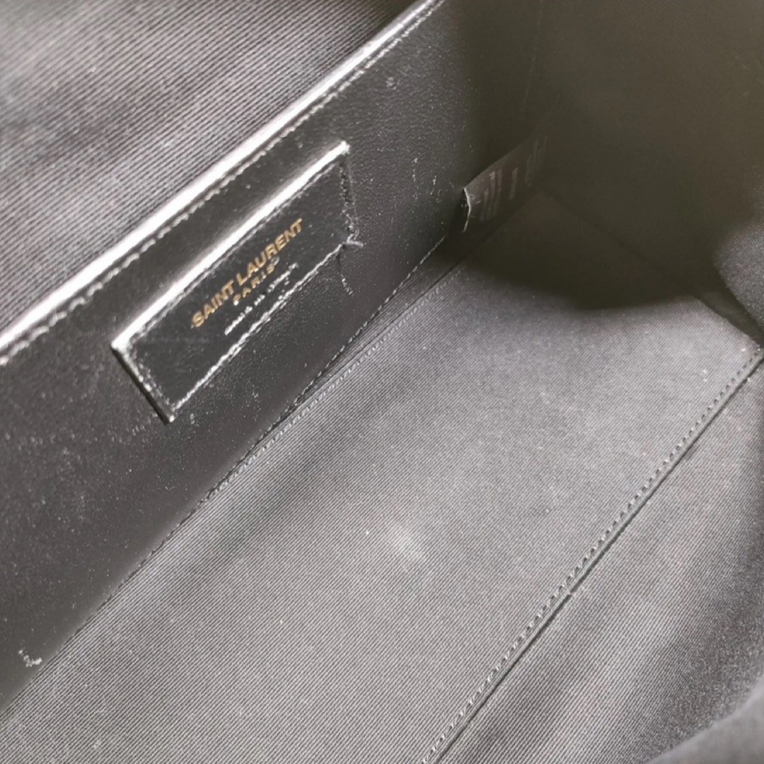 Saint Laurent Hand Bag Brown Calf Leather