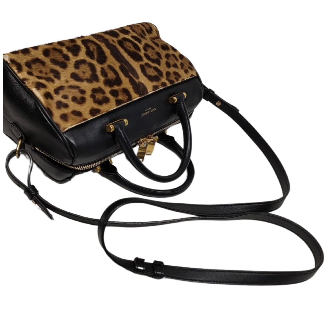 Saint Laurent Hand Bag Brown Calf Leather