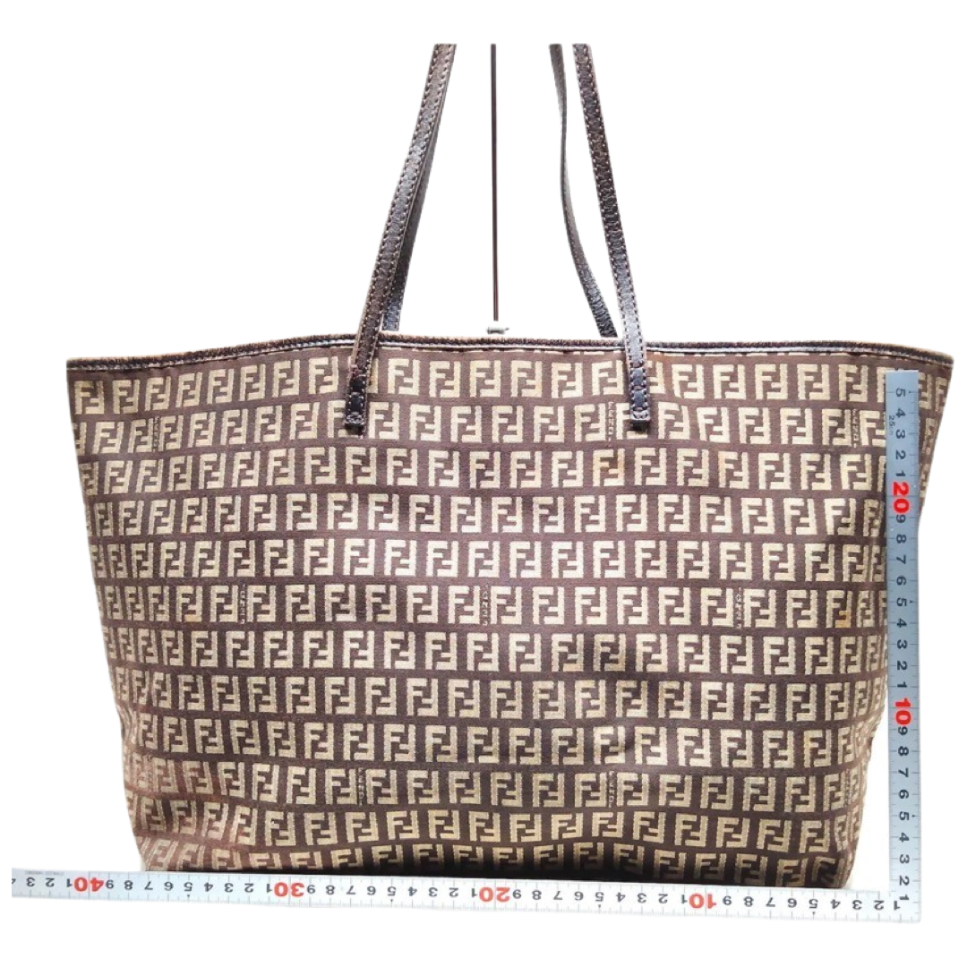 Fendi Zucca Canvas Shopper Tote