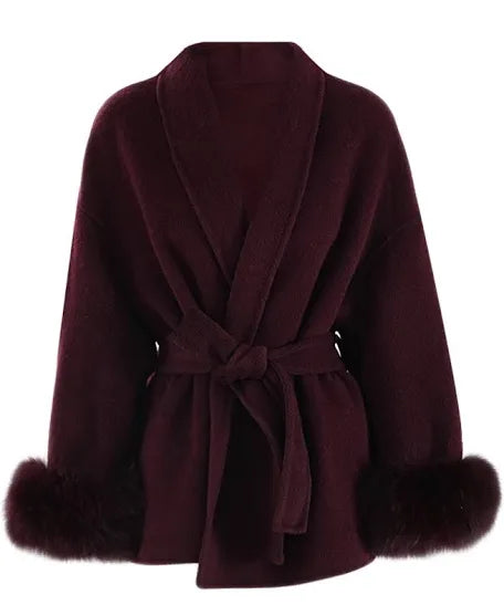Fur Sleeve Coat