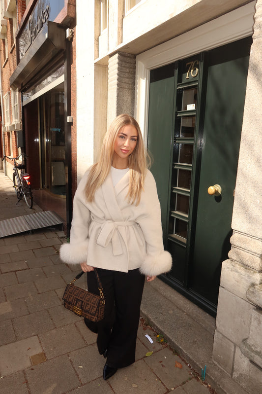 Fur Sleeve Coat