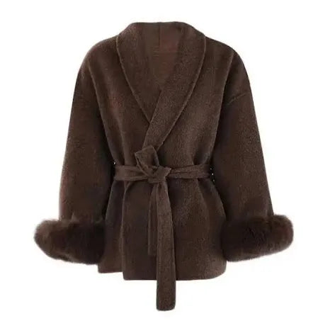 Fur Sleeve Coat