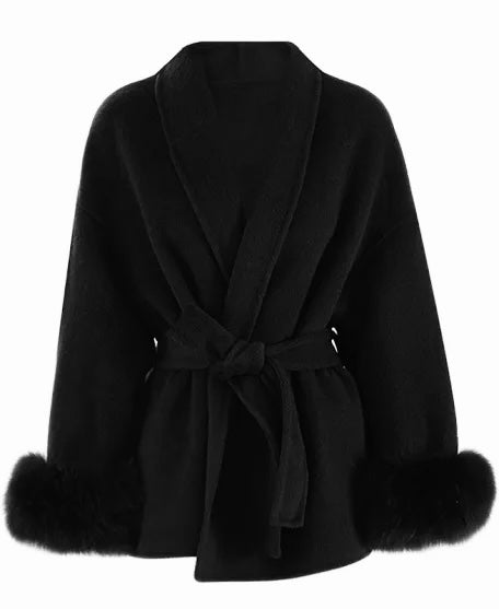 Fur Sleeve Coat